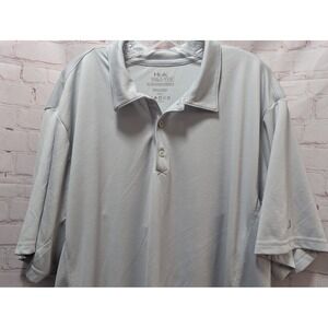 Huk Men's XXXL Gray Performance Polo Shirt Short Sleeve Fishing Outdoor runs big